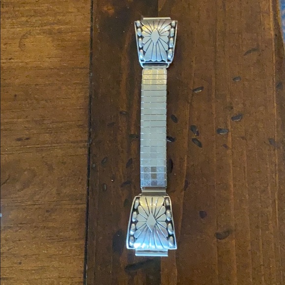 Men’s Native American Hopi Silver Watchband - Picture 8 of 8